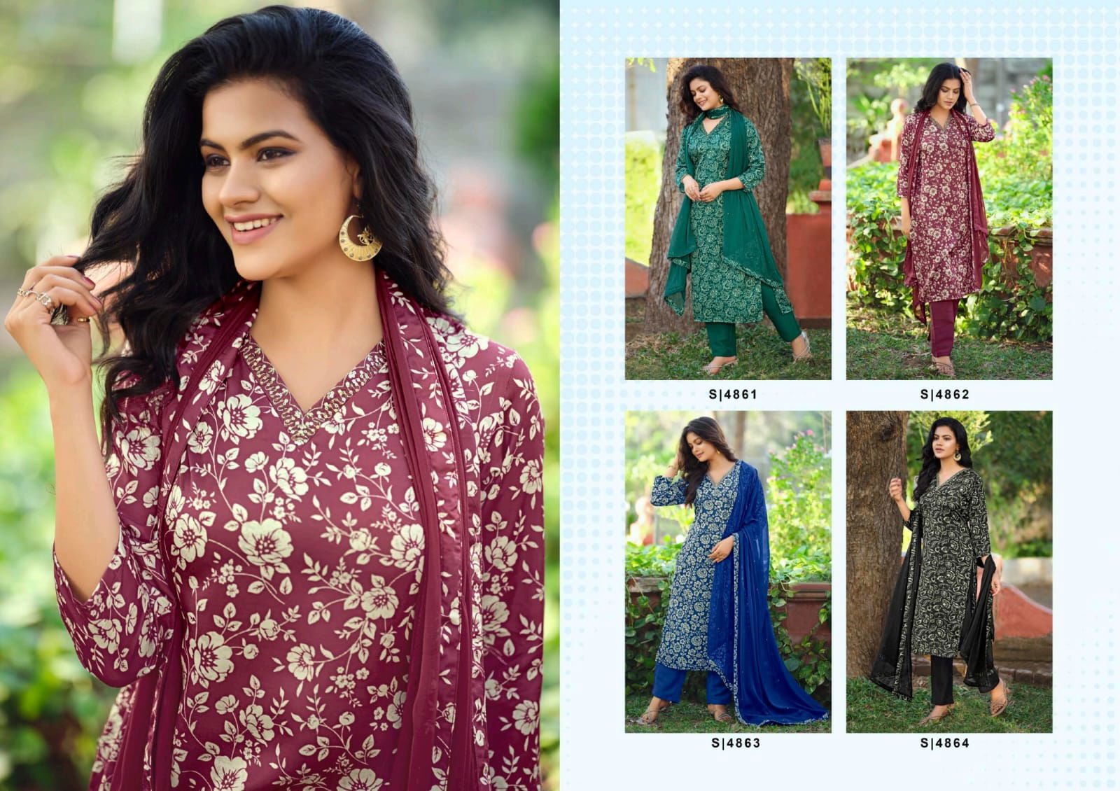 Sareeka By Sbs Jam Satin Printed Kurti With Bottom Dupatta Wholesale Price In Surat